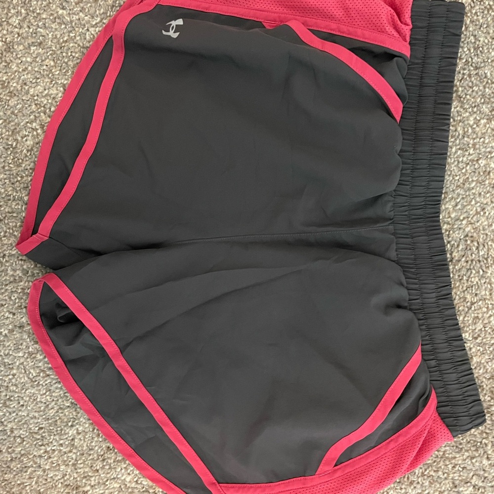 Under Armour Black and Pink Athletic Shorts